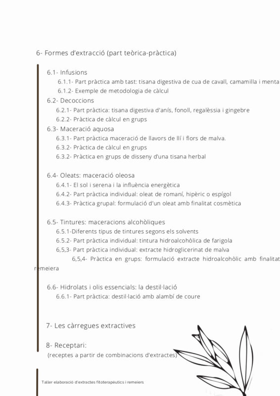 Taller elaboració d'extractes fitocosmètics i remeiers - Imagen 5